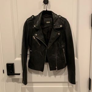 ZARA black leather jacket